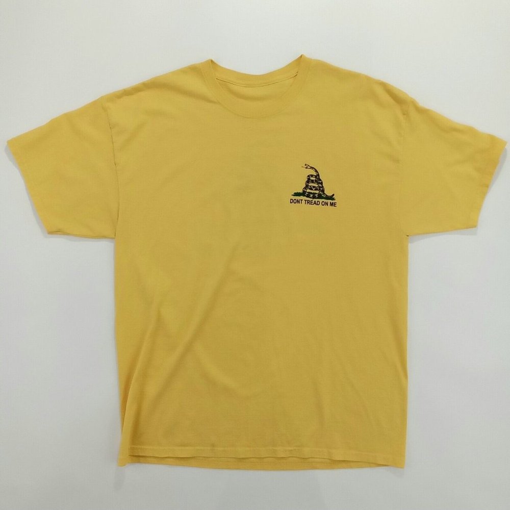 Vintage Unbranded Don't Tread On Me Adult T Shirt Size XL/XXL Gadsden Flag 2A